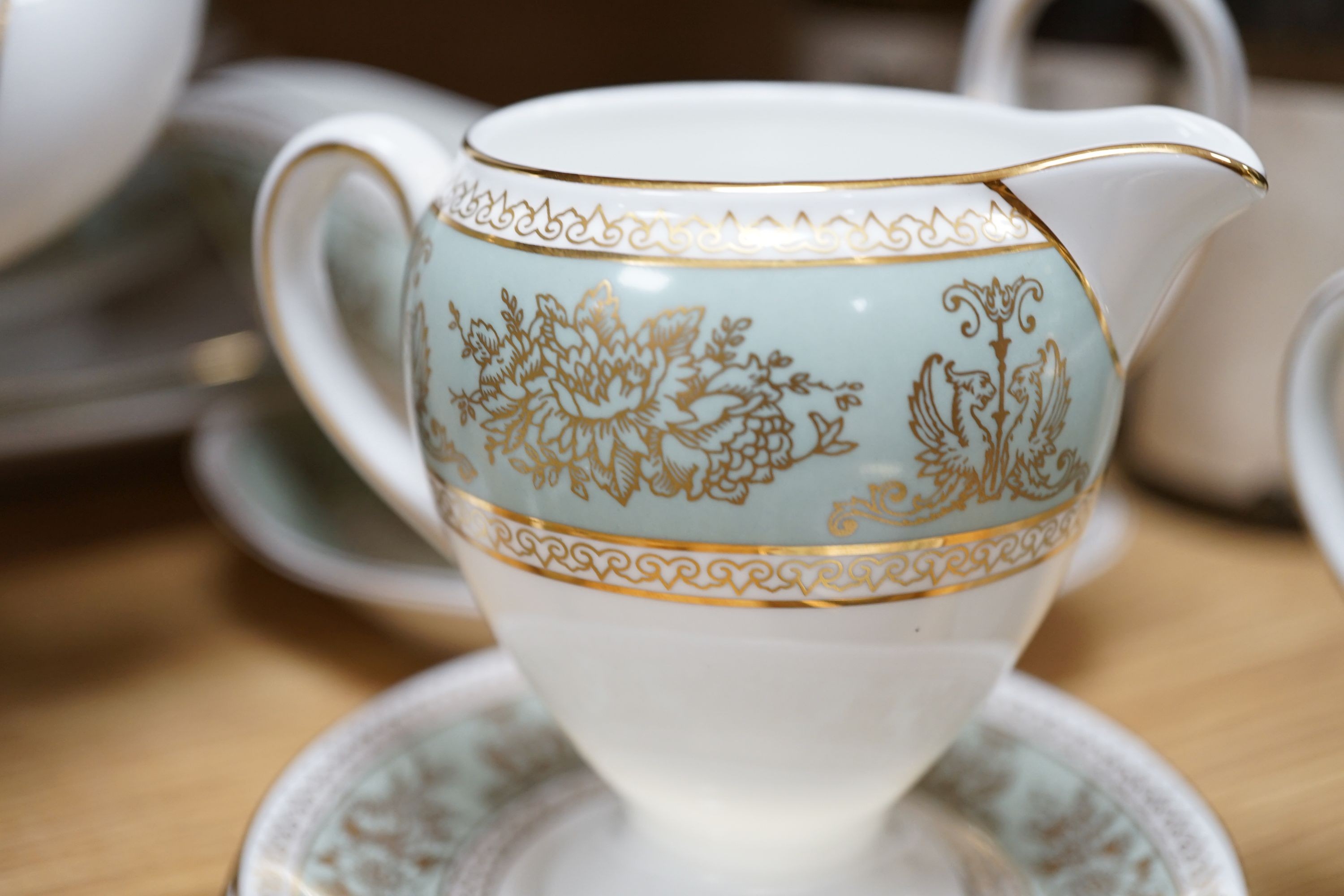 A Wedgwood Columbia pattern part dinner and coffee service